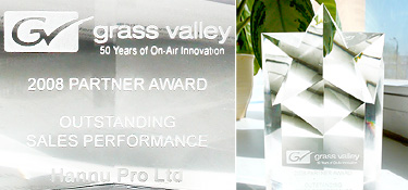 Hannu Pro receives Grass Valley award